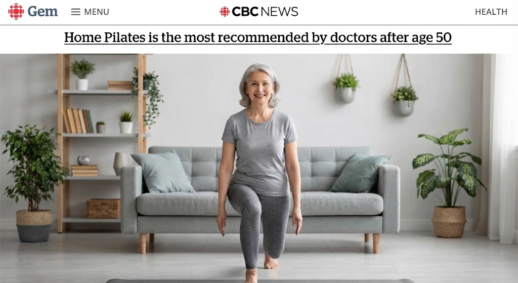 Person doing Pilates at home