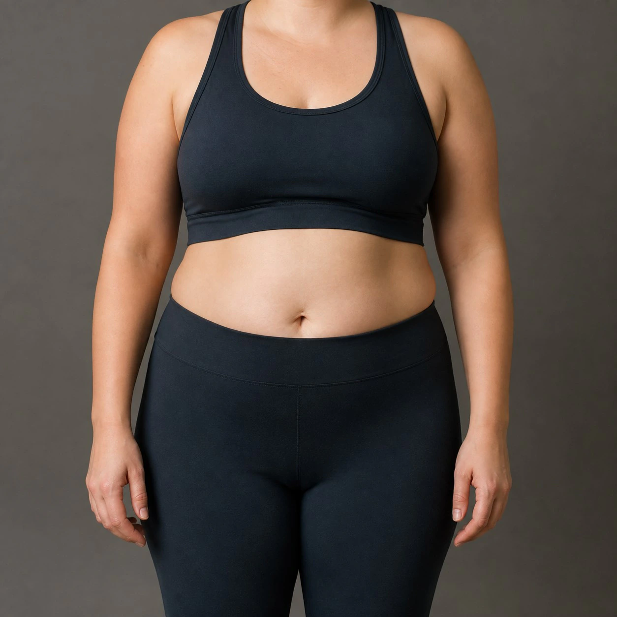 Person with a mild midsection buildup